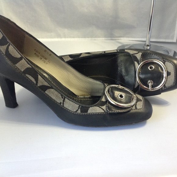 Coach Signature Leather Pumps Sz 8 1/2 - Picture 1 of 7